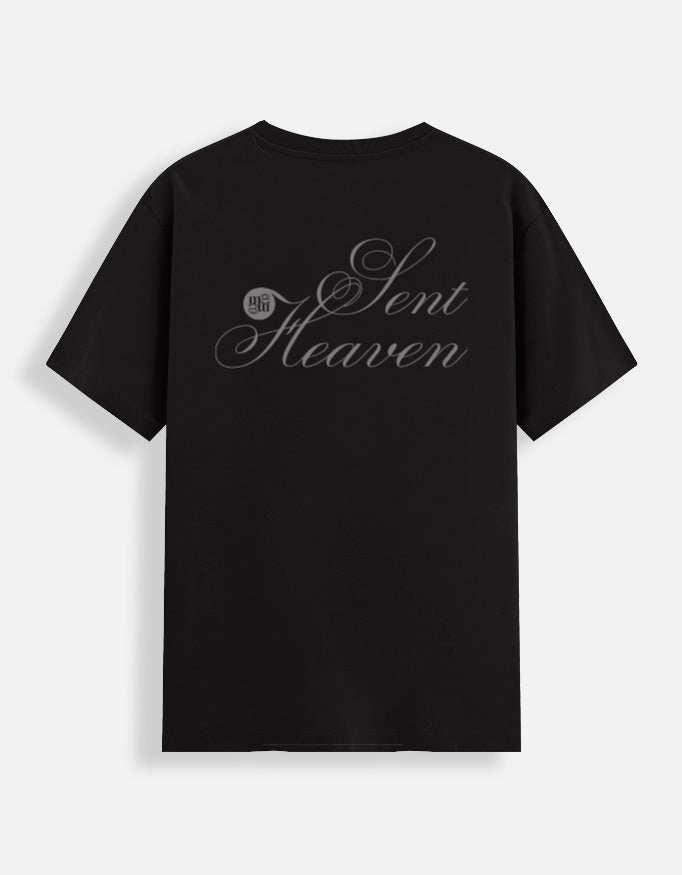 Heaven sent t-shirt back black