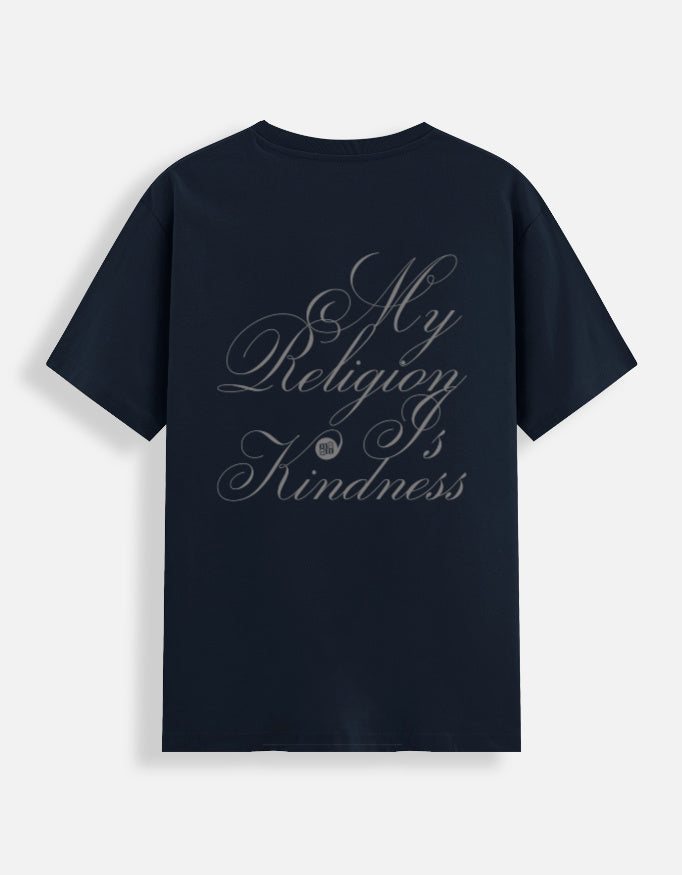 Kind relogion t-shirt back navy blue
