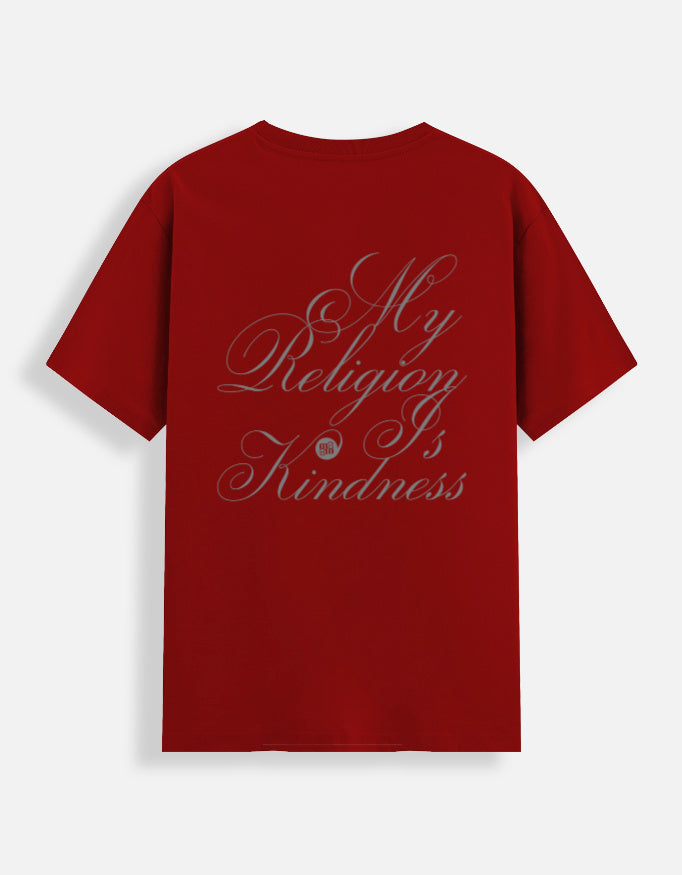 Kind relogion t-shirt back red