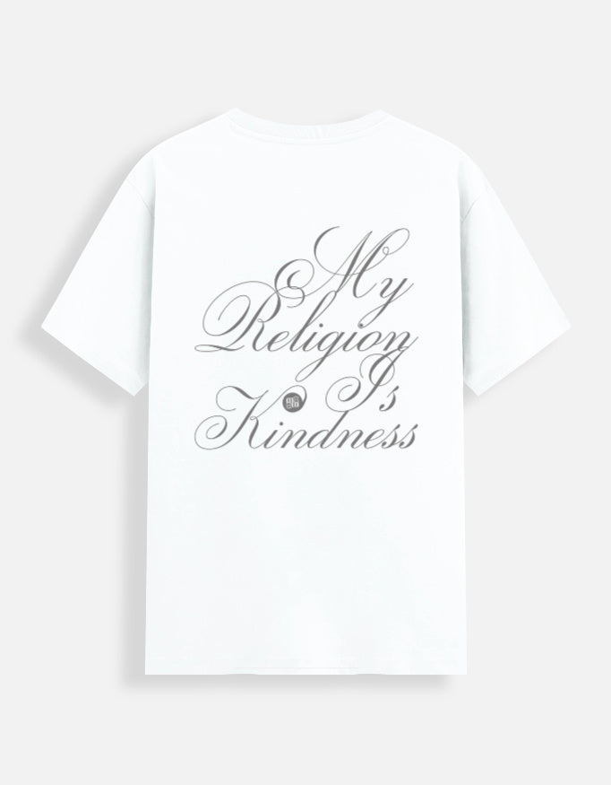 Kind relogion t-shirt back white